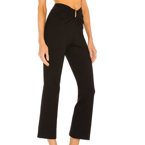 Nicholas Black Flared Pant SIZE 4 U-Bar Stretch High Rise Ankle Crop $295 NEW - Picture 1 of 9